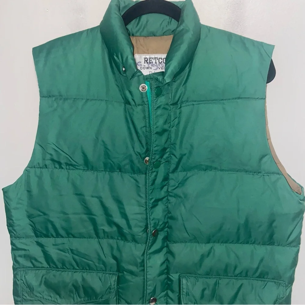 Vintage Retco Vest Mens Medium Goose Down Puffer Zip Snap Gorpcore Outdoor